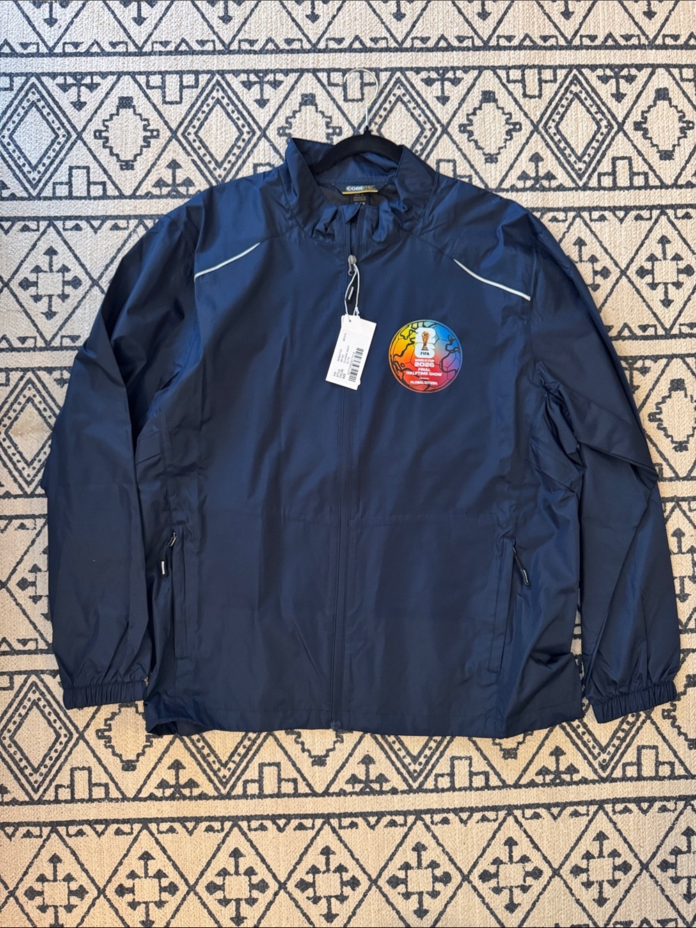 Men's FIFA World Cup Half Time Show Global Citizen Navy Jacket with Chest Patch